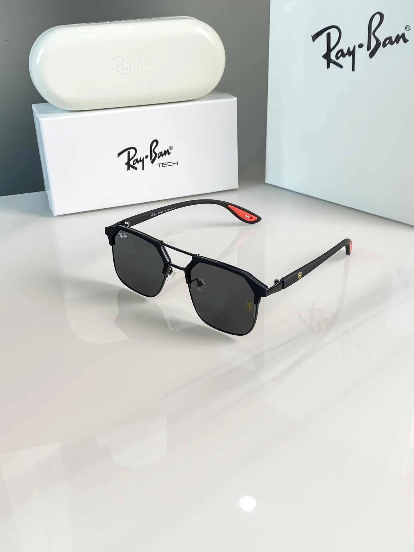 1 RAYBAN LUXURY SHADES - full black premium sunglasses